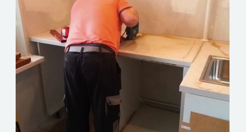 Сборка кухонного гарнитура. Реж